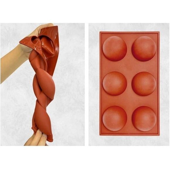 Silicone Brown 2 PACK Candy Molds Cake Pop Mold for 6 POPS - Picture 3 of 5